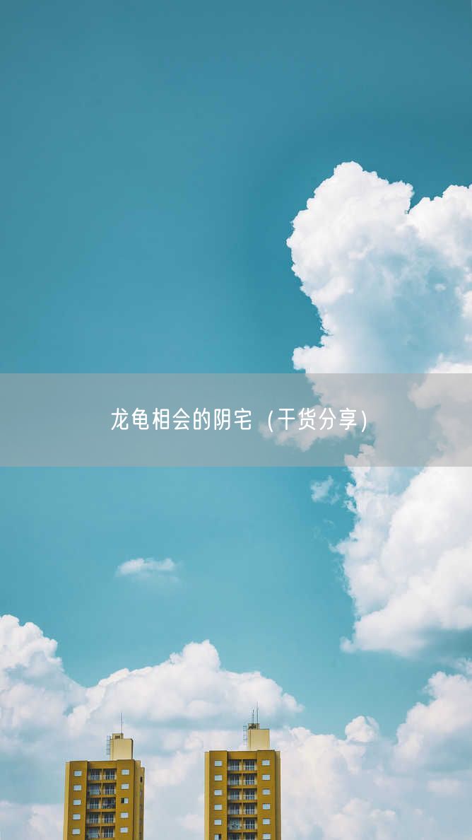 龙龟相会的阴宅（干货分享）